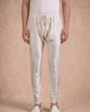 Manyavar Men Cream Blended Viscose Kurta Pajama with Basic Design