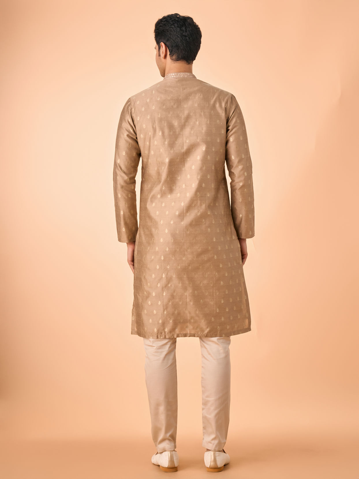 Manyavar Men Walnut Majesty Kurta Pajama
