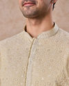 Manyavar Men Glittering Gold Kurta Pajama