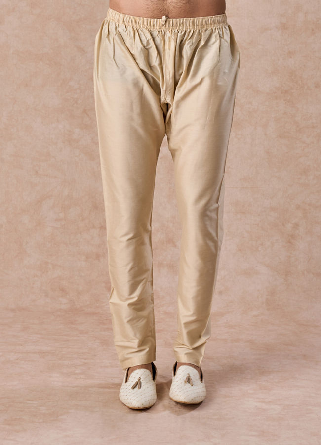 Manyavar Men Glittering Gold Kurta Pajama