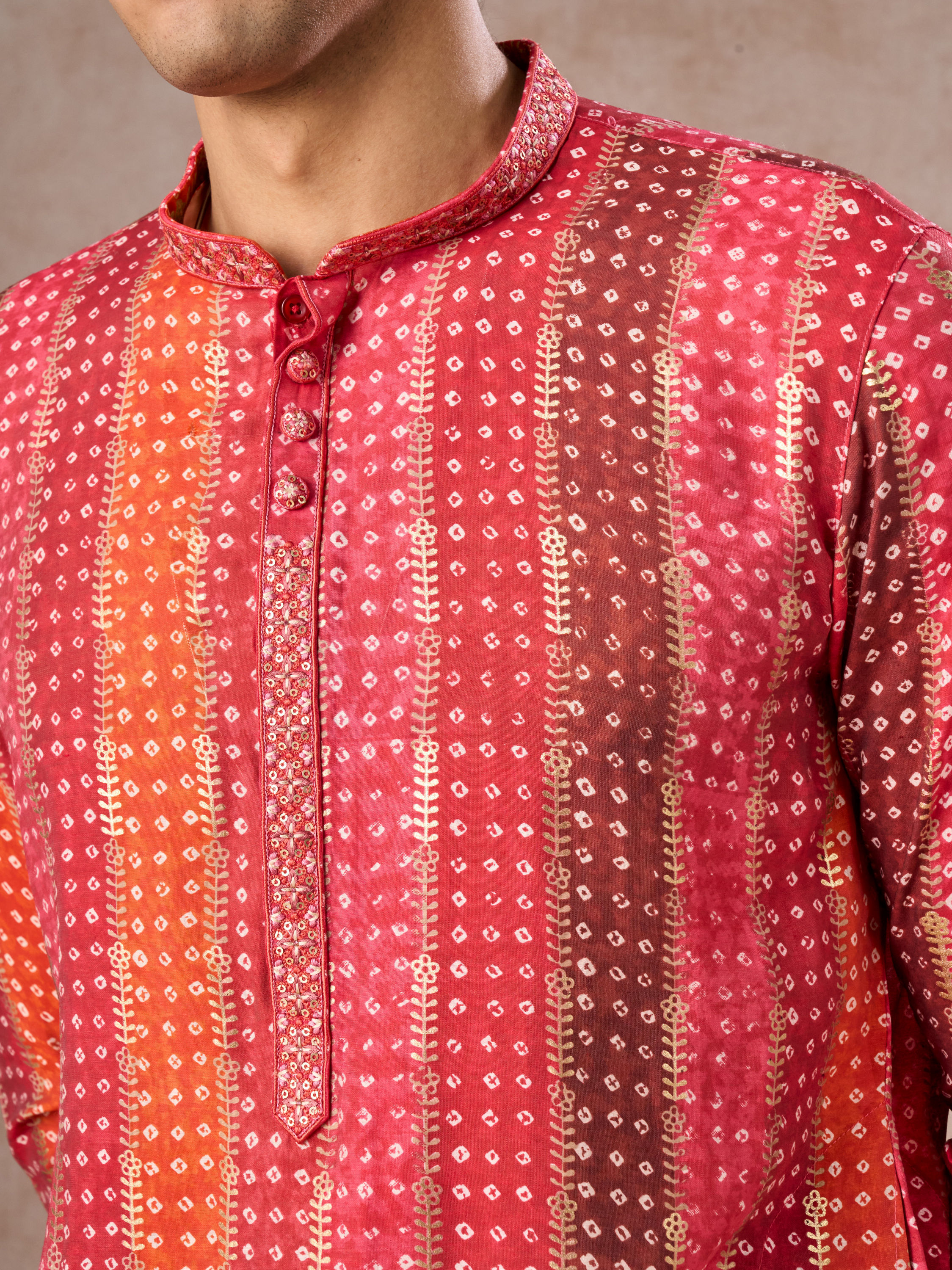 Manyavar Men Regal Rani Pink Kurta Pajama Set