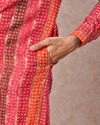 Manyavar Men Regal Rani Pink Kurta Pajama Set