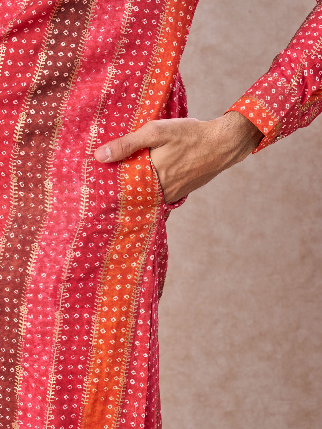 Manyavar Men Regal Rani Pink Kurta Pajama Set