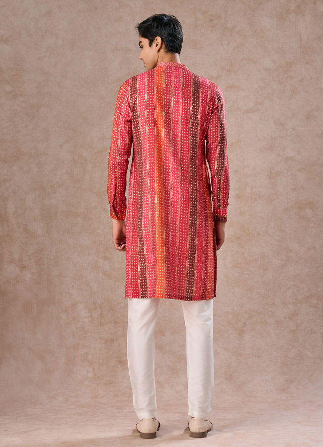 Manyavar Men Regal Rani Pink Kurta Pajama Set