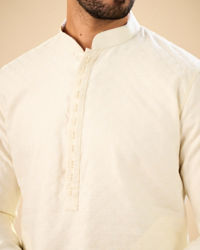 Manyavar Men Elegant Cream Kurta Pajama
