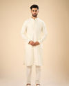 Manyavar Men Elegant Cream Kurta Pajama