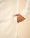Manyavar Men Elegant Cream Kurta Pajama