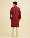 Manyavar Men Majestic Maroon Ensemble Kurta Pajama