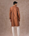 Manyavar Men Elegant Tan Kurta Pajama Set