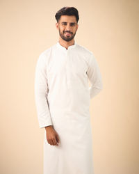 Manyavar Men Splendid White Kurta Pajama