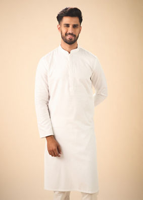 Manyavar Men Splendid White Kurta Pajama