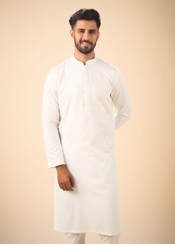 Manyavar Men Splendid White Kurta Pajama