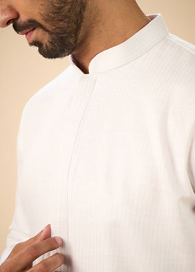 Manyavar Men Splendid White Kurta Pajama