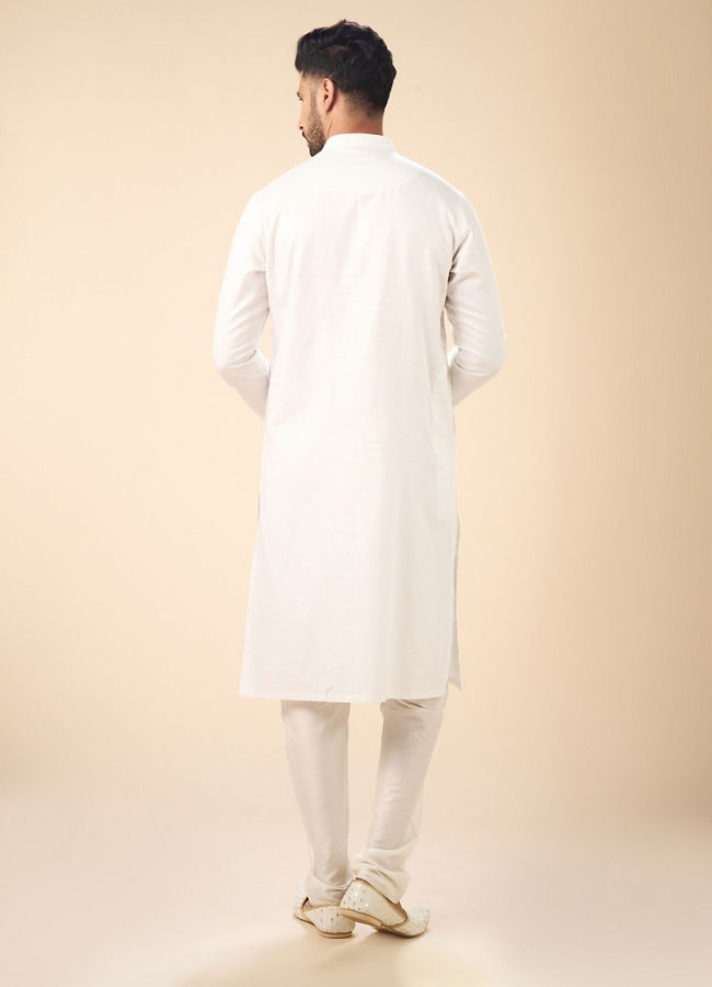 Manyavar Men Splendid White Kurta Pajama