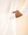 Manyavar Men Elegant White Kurta Pajama