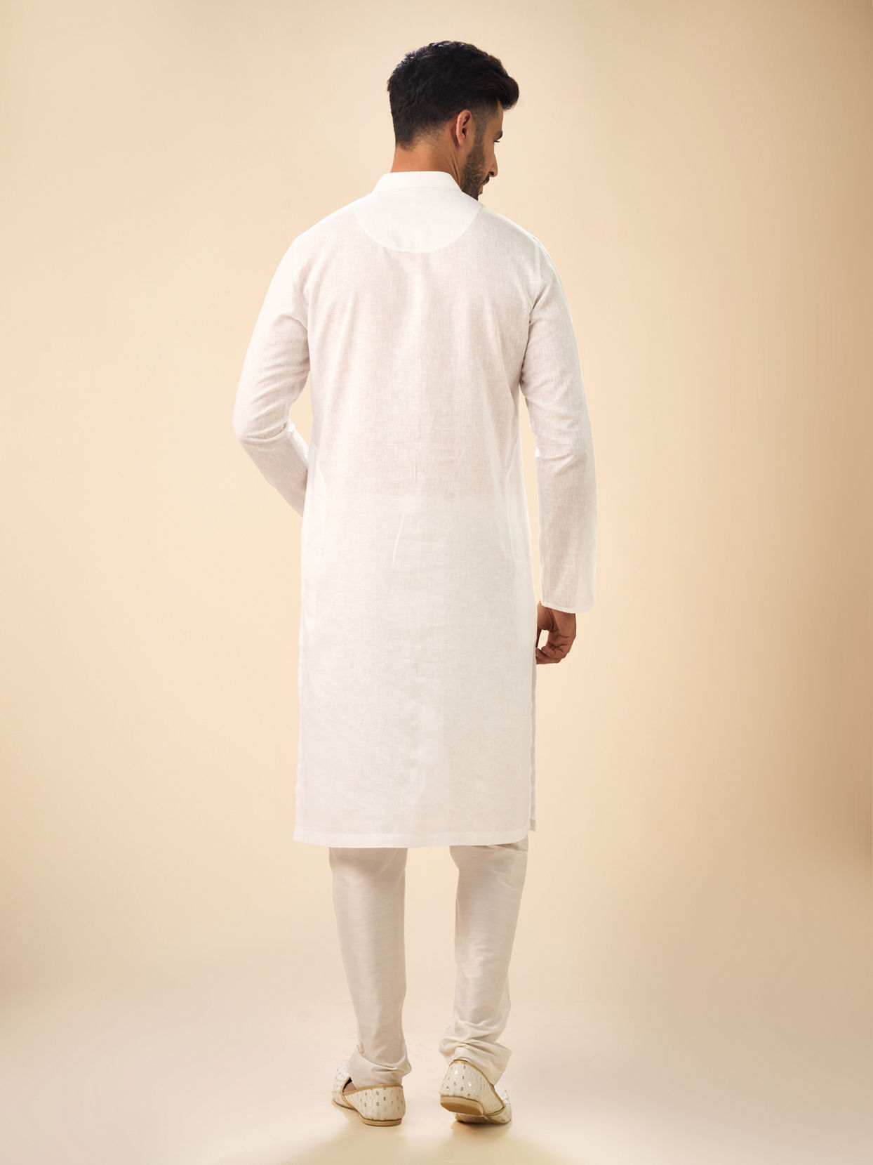 Manyavar Men Elegant White Kurta Pajama