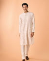 Manyavar Men Cream Delight Kurta Pajama