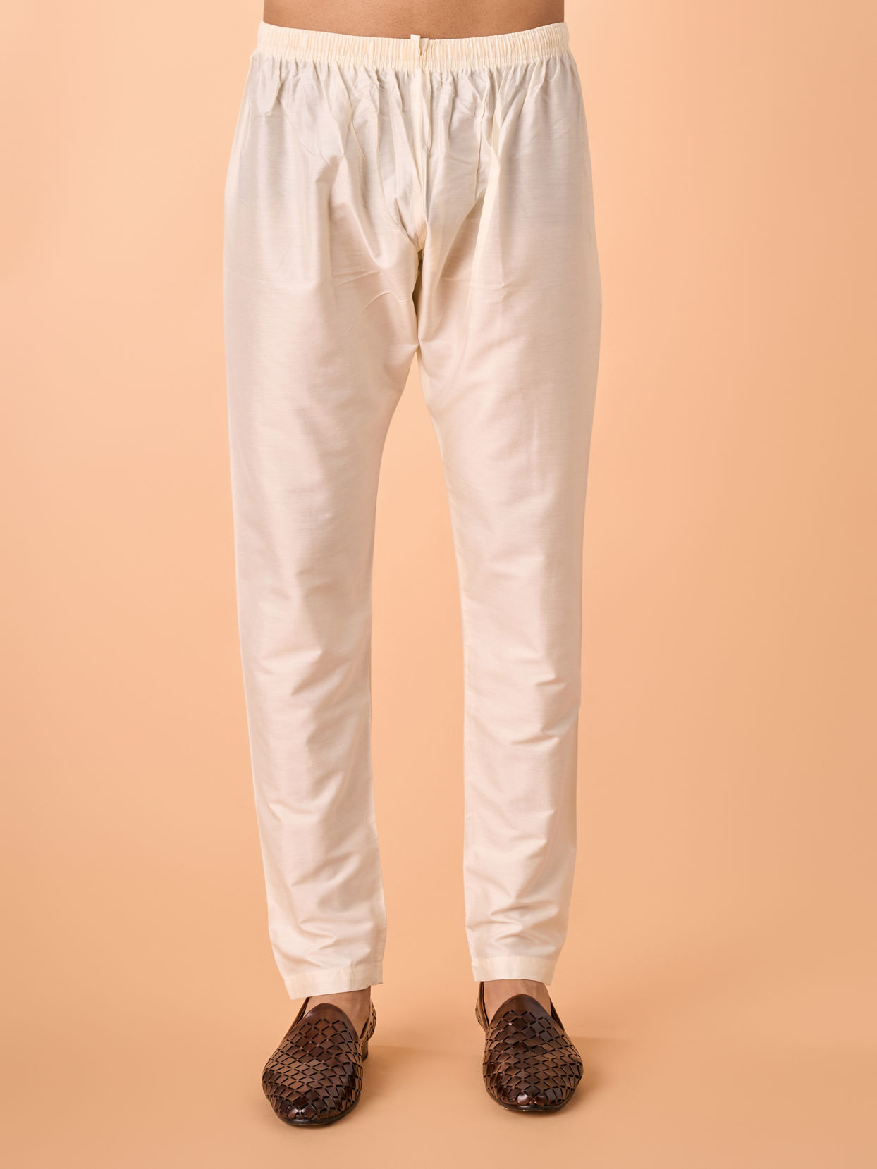 Manyavar Men Cream Delight Kurta Pajama