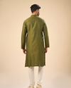 Manyavar Men Olive Green Charm Kurta Pajama