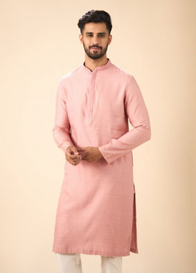 Manyavar Men Pink Elegance Kurta Pajama