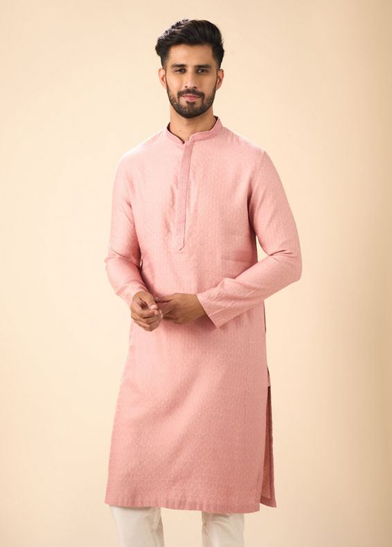 Manyavar Men Pink Elegance Kurta Pajama