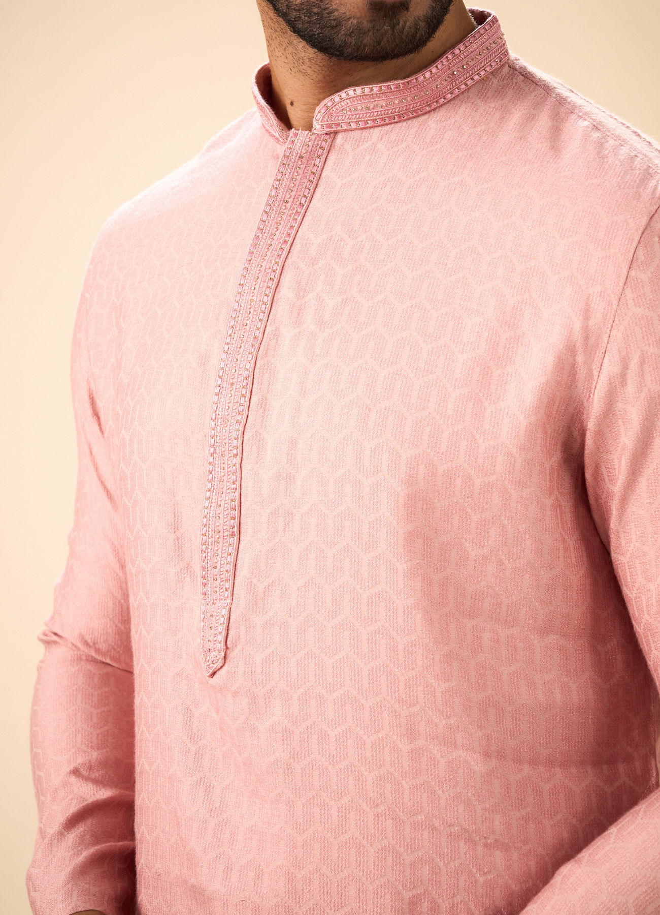 Manyavar Men Pink Elegance Kurta Pajama