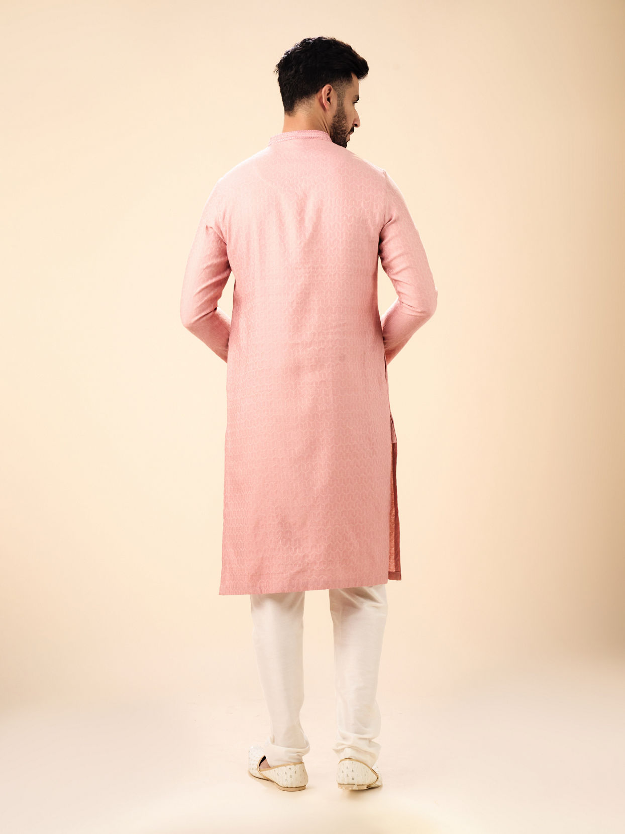 Manyavar Men Pink Elegance Kurta Pajama
