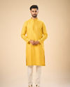 Manyavar Men Sunset Glow Yellow Kurta Pajama