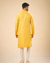 Manyavar Men Sunset Glow Yellow Kurta Pajama