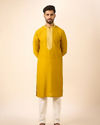 Manyavar Men Mustard Ensemble Kurta Pajama