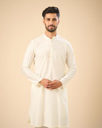Manyavar Men Enthralling Cream Kurta Pajama