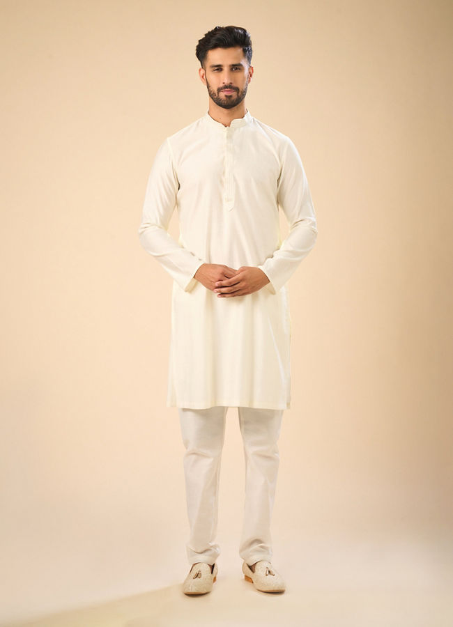 Manyavar Men Enthralling Cream Kurta Pajama