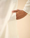 Manyavar Men Enthralling Cream Kurta Pajama