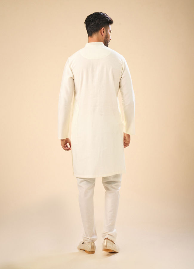 Manyavar Men Enthralling Cream Kurta Pajama