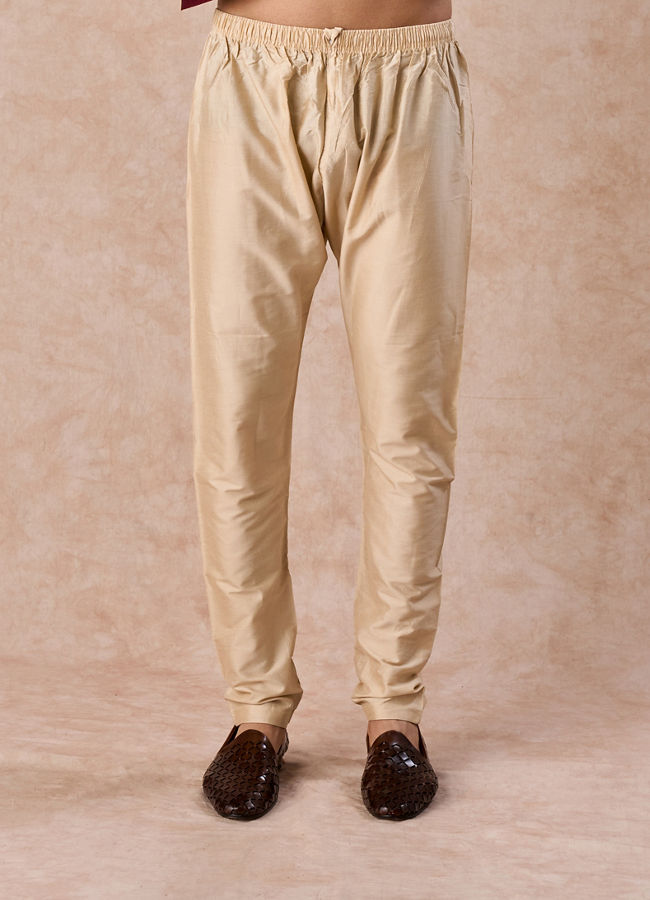 Manyavar Men Maroon Majesty Kurta Pajama