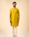 Manyavar Men Mustard Kurta Pajama