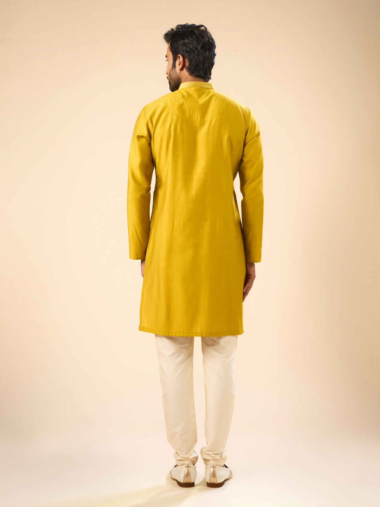 Manyavar Men Mustard Kurta Pajama