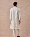Manyavar Men Warm White Kurta Pajama