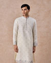 Manyavar Men Warm White Kurta Pajama