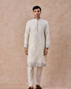 Manyavar Men Warm White Kurta Pajama