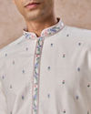 Manyavar Men Warm White Kurta Pajama