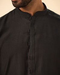 Manyavar Men Black Elegance Kurta Pajama