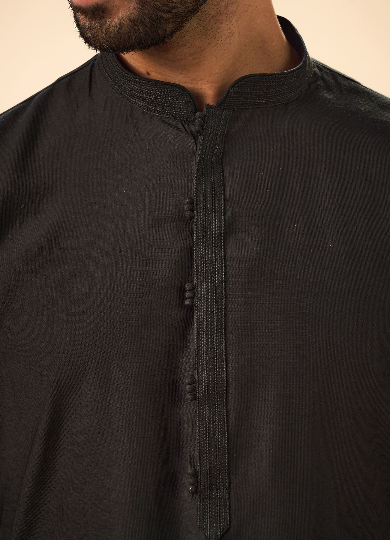 Manyavar Men Black Elegance Kurta Pajama