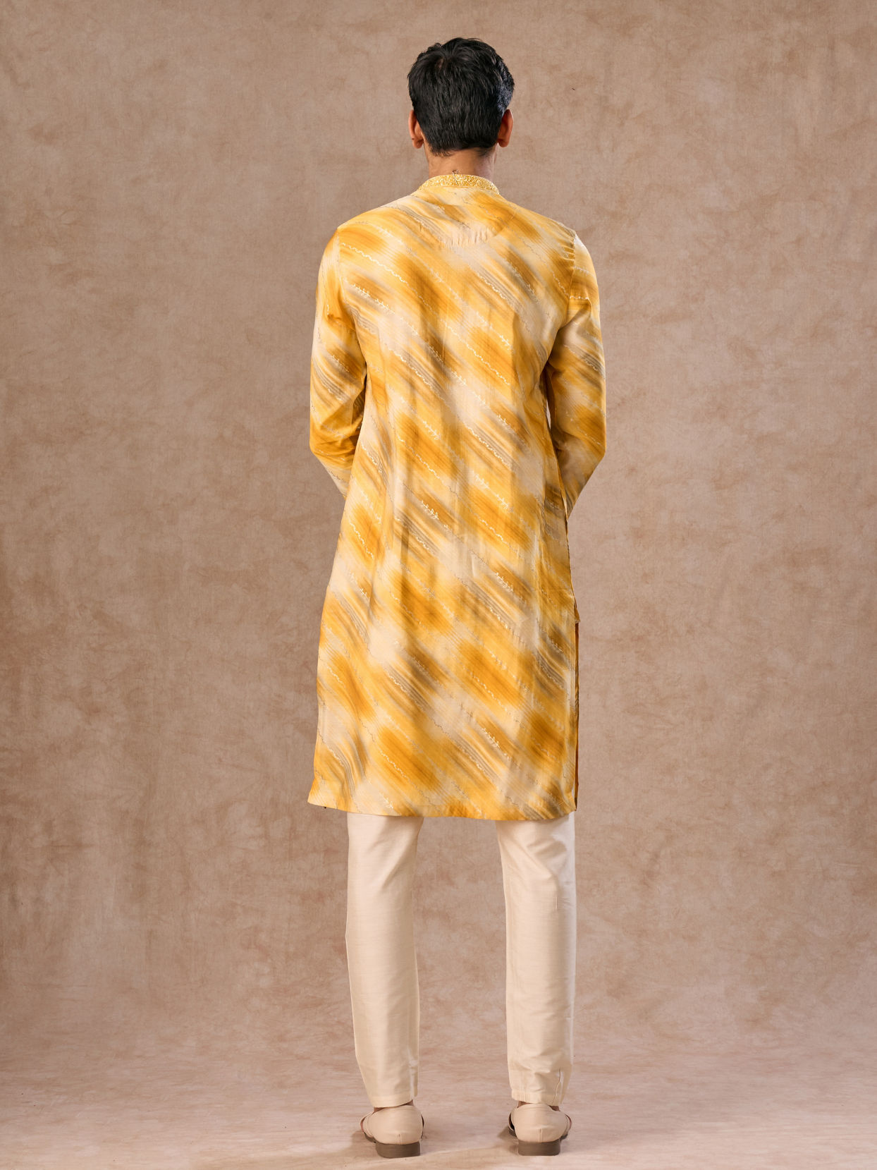 Manyavar Men Mustard Yellow Kurta Pajama