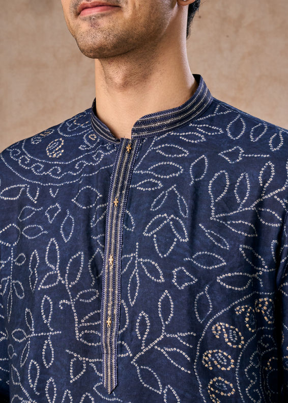Manyavar Men Dark Blue Regalia Kurta Pajama