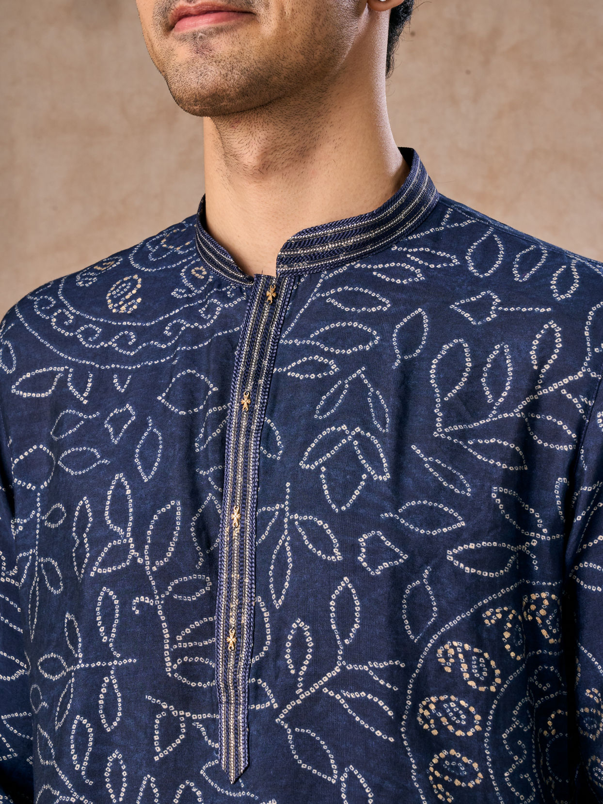 Manyavar Men Dark Blue Regalia Kurta Patiala