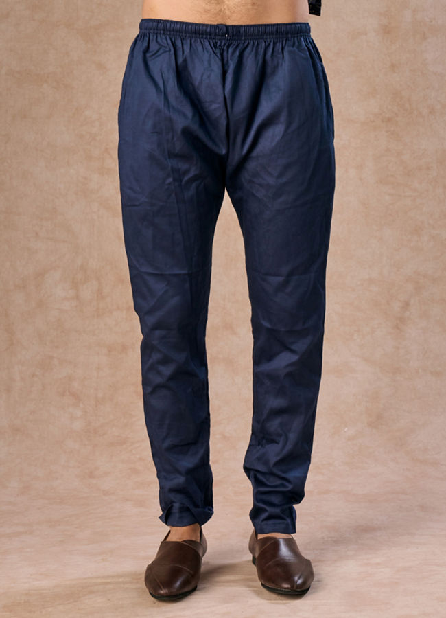 Manyavar Men Dark Blue Regalia Kurta Pajama
