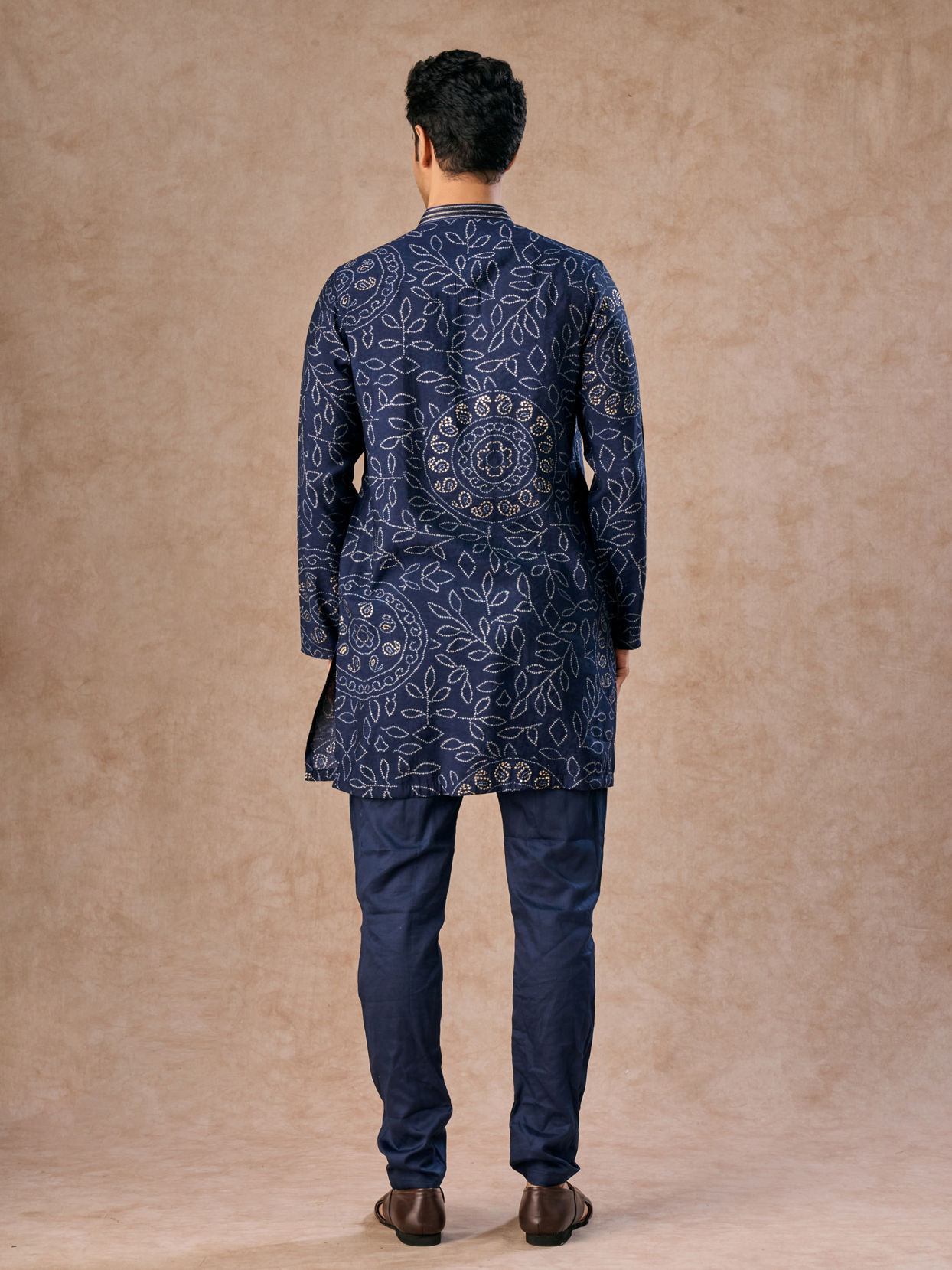 Manyavar Men Dark Blue Regalia Kurta Pajama