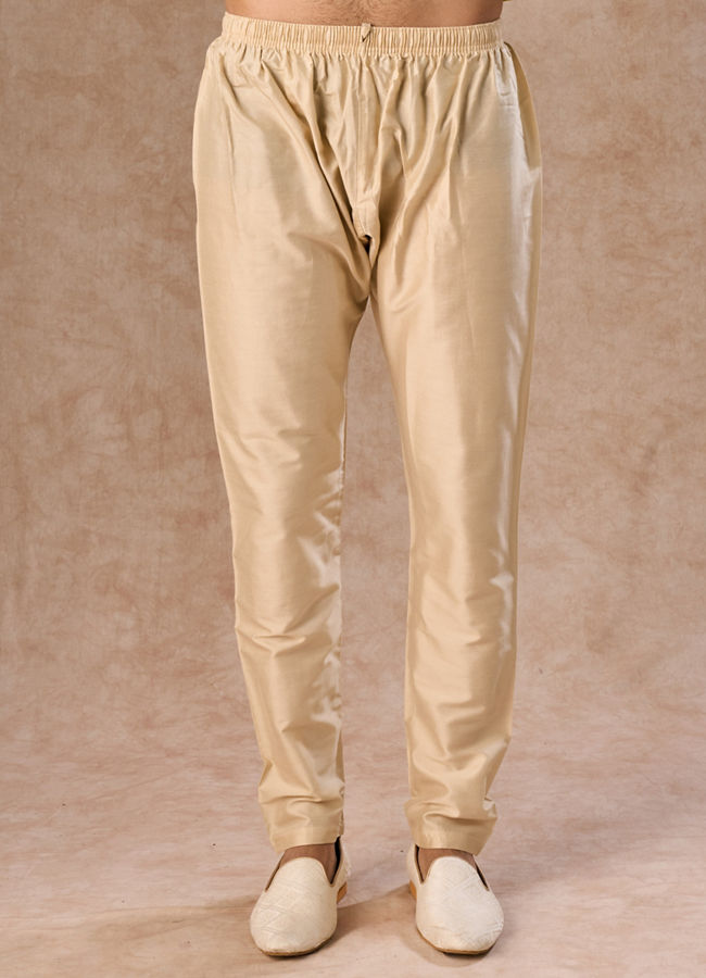 Manyavar Men Mehndi Green Elegance Kurta Pajama