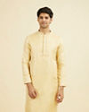 Beige Brocade Elegance Kurta Pajama